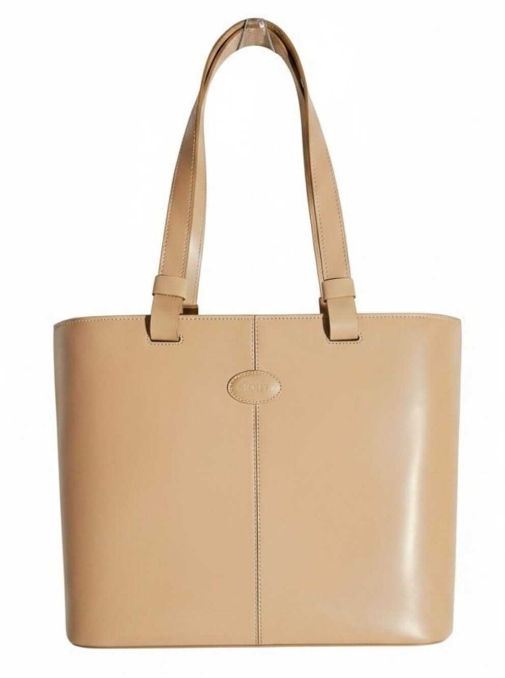 Tod’s Beige Tan Genuine Leather Large Tote Shoulder Bag Made in Italy